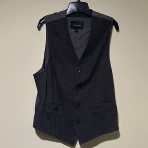 Banana Republic Charcoal Button-Up Vest
